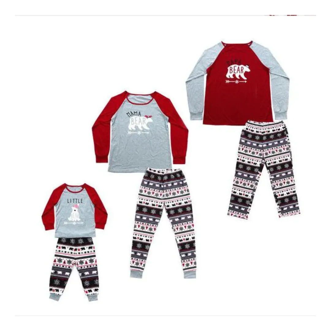 The Clean Room Christmas Family Matching PJs: Bear Family