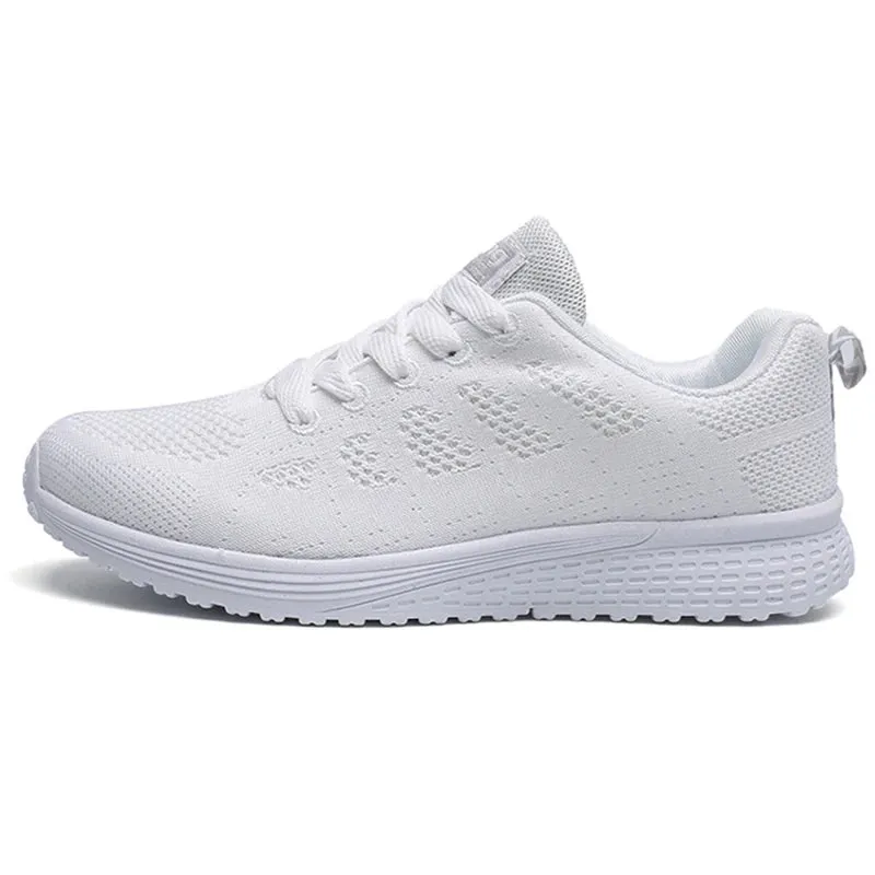 Women Casual Shoes Fashion Breathable Walking Mesh Flat Shoes Sneakers Women's Gym Vulcanized Shoes White Female Footwear