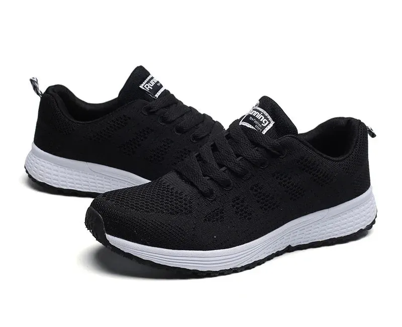 Women Casual Shoes Fashion Breathable Walking Mesh Flat Shoes Sneakers Women's Gym Vulcanized Shoes White Female Footwear