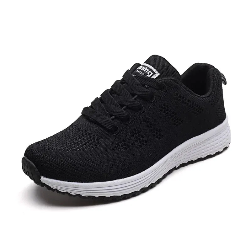 Women Casual Shoes Fashion Breathable Walking Mesh Flat Shoes Sneakers Women's Gym Vulcanized Shoes White Female Footwear