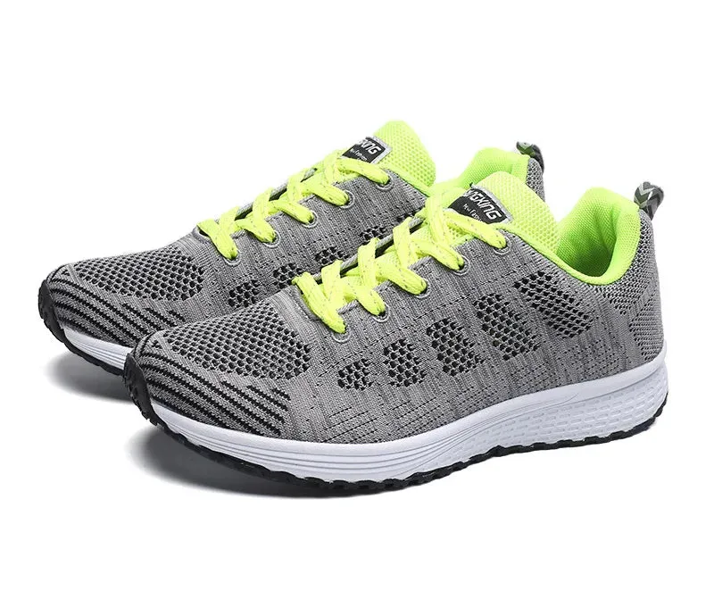 Women Casual Shoes Fashion Breathable Walking Mesh Flat Shoes Sneakers Women's Gym Vulcanized Shoes White Female Footwear