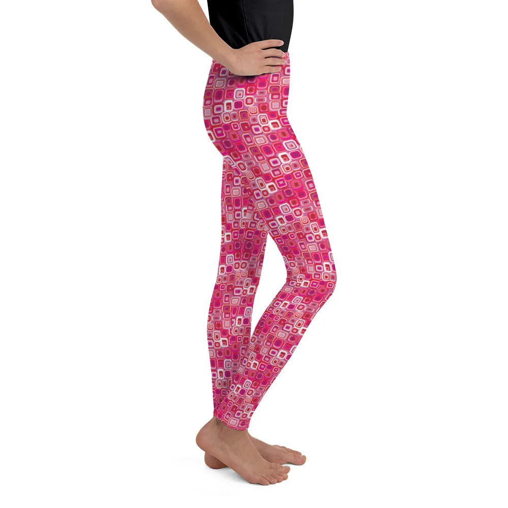 Youth Peppermint Candy Red Leggings for girls & Boys Yoga pants