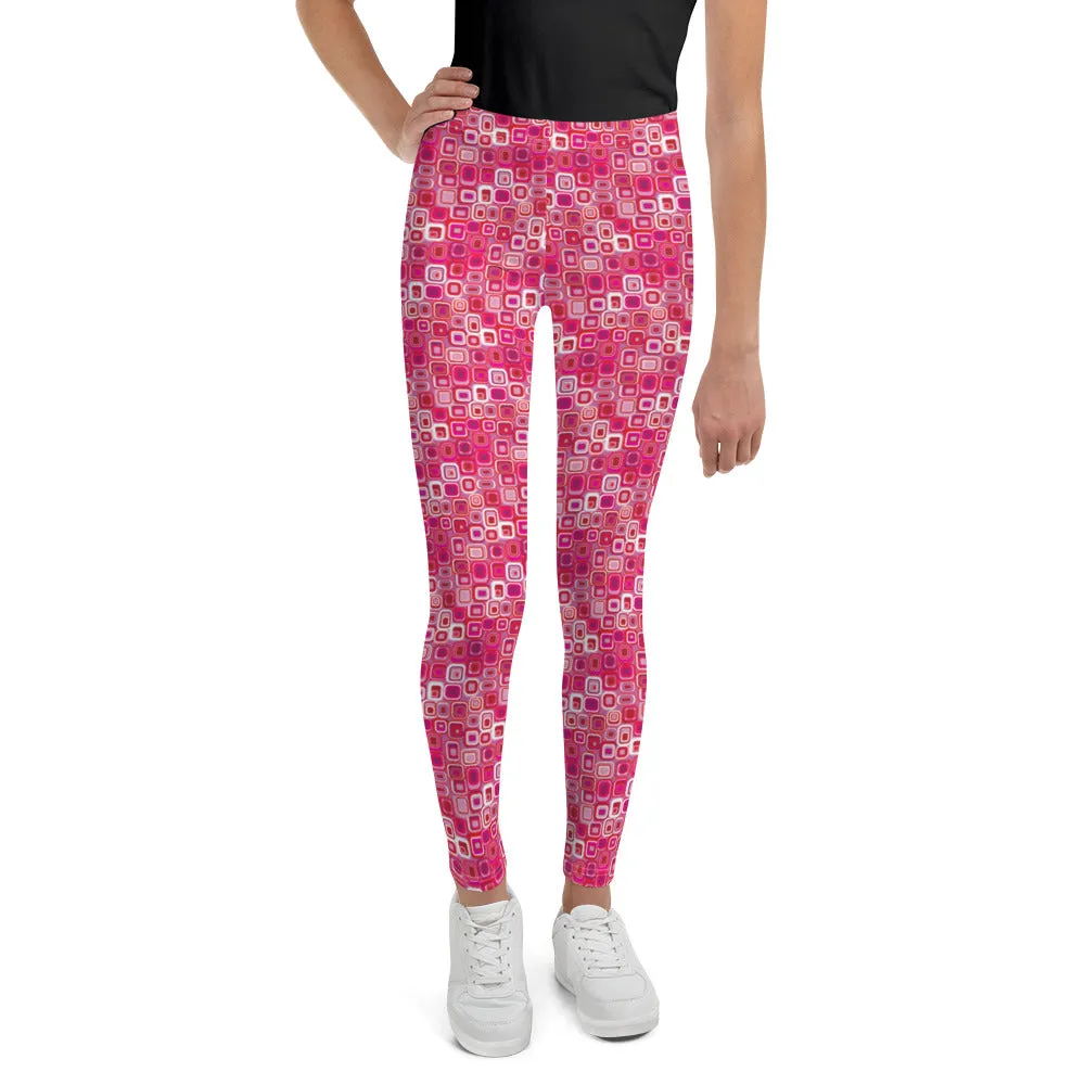 Youth Peppermint Candy Red Leggings for girls & Boys Yoga pants