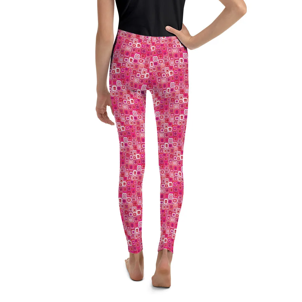 Youth Peppermint Candy Red Leggings for girls & Boys Yoga pants