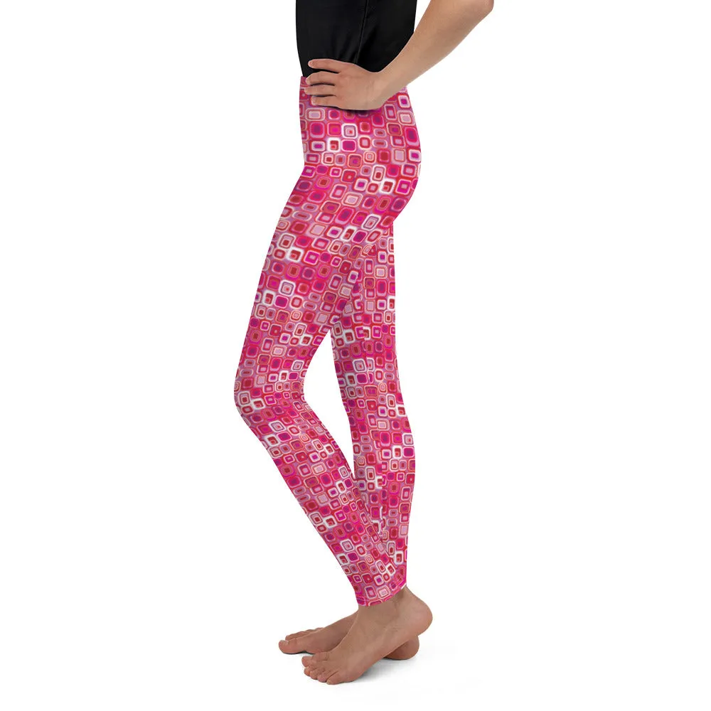 Youth Peppermint Candy Red Leggings for girls & Boys Yoga pants