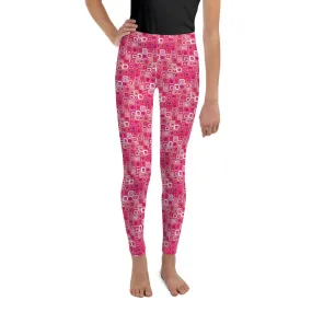 Youth Peppermint Candy Red Leggings for girls & Boys Yoga pants